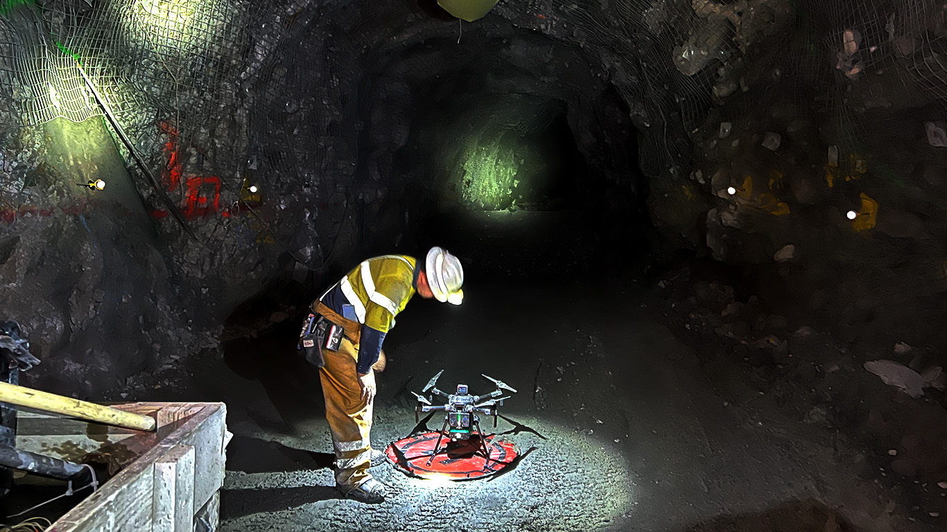 Underground shop drone mapping